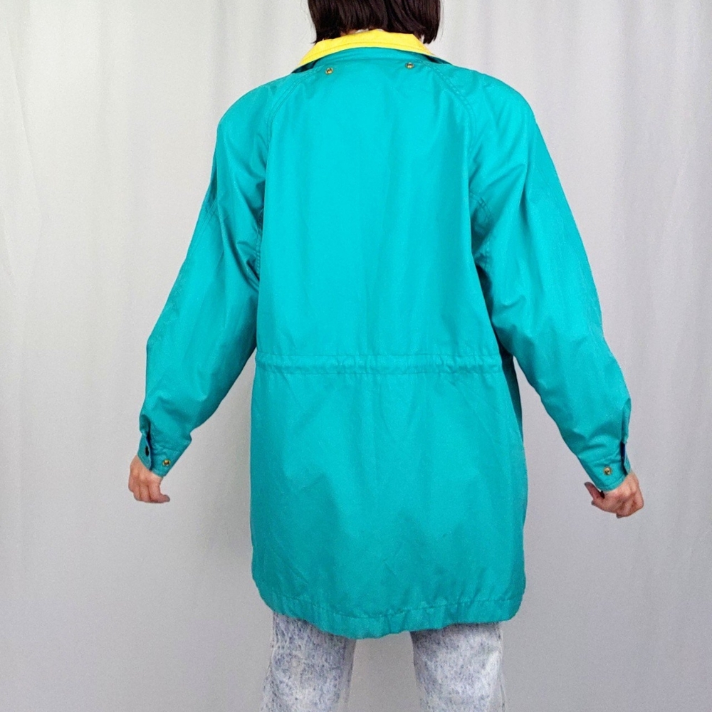 SOLD Vintage London Fog turquoise jacket - Picture 2 of 4